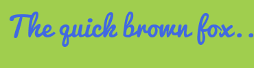 Image with Font Color 4169E1 and Background Color A0CE4E